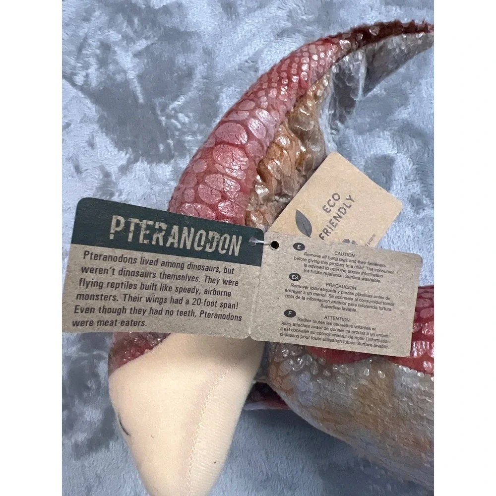Aurora World Pteranodon Dinosaur Plush Shimmer Scaly‎ Red Orange Purple NWT 2022